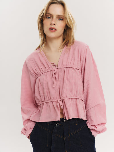 Indiana String Blouse - Washed Pink