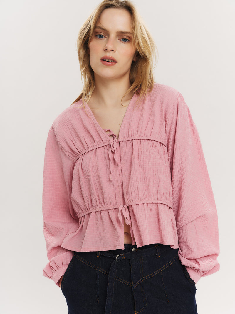 Indiana String Blouse - Washed Pink