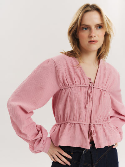 Indiana String Blouse - Washed Pink