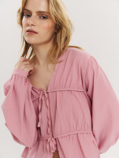 Indiana String Blouse - Washed Pink