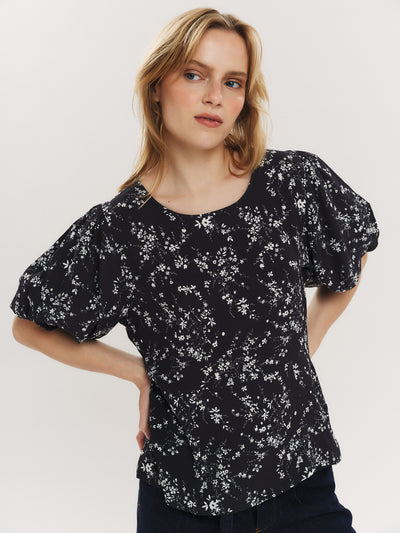 Athilde Blouse - Dk Navy Flower