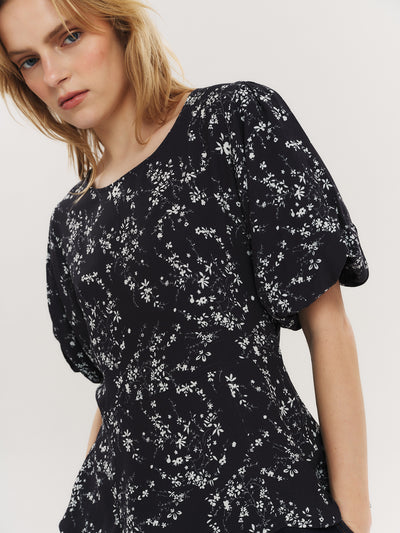 Athilde Blouse - Dk Navy Flower