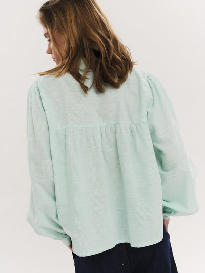 Mai Blouse - Vineyard Green Stripe