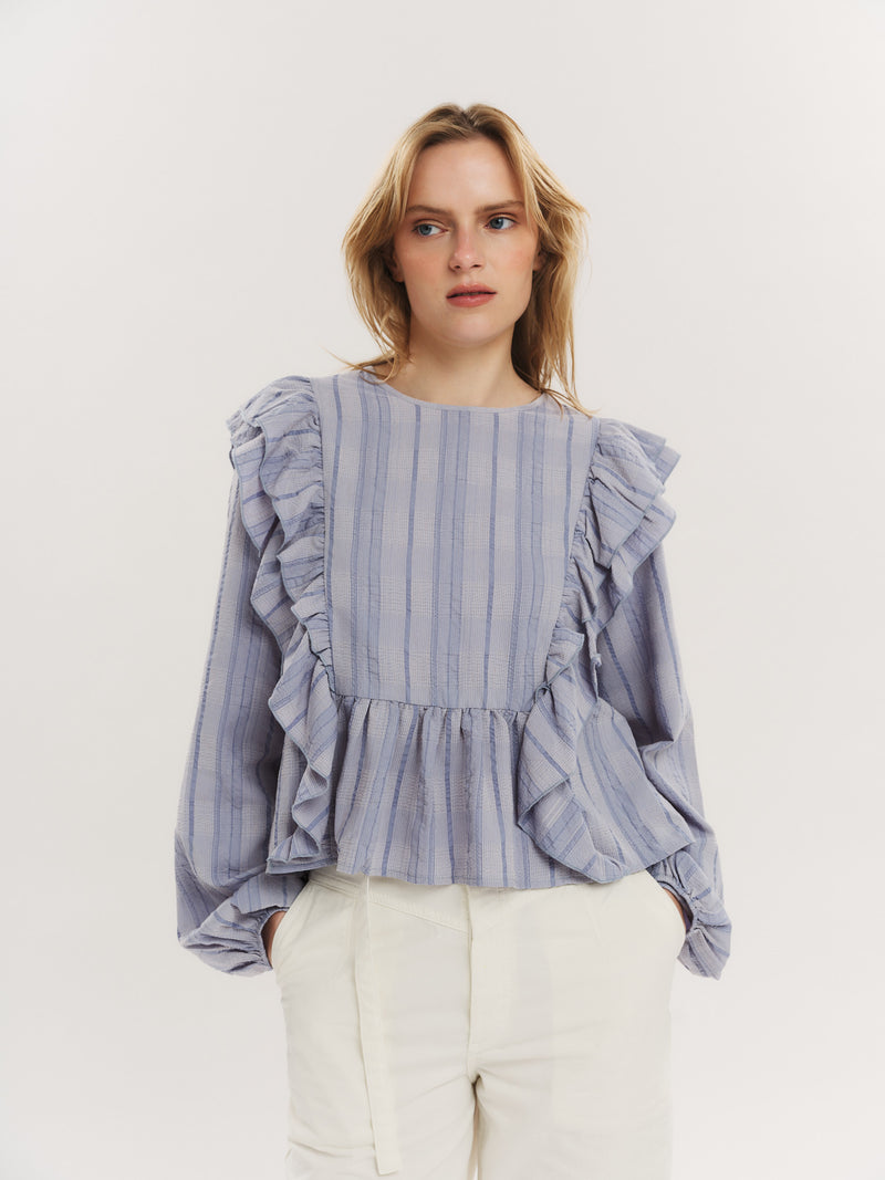 Maja Blouse - Riverside Blue
