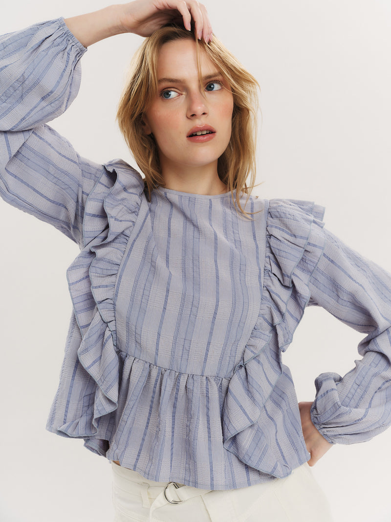 Maja Blouse - Riverside Blue