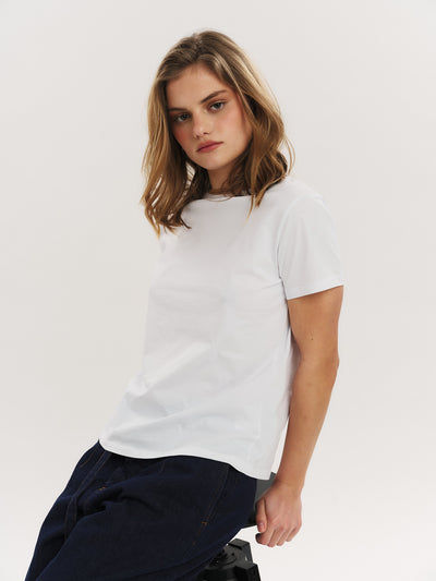 Elfreda embroidery tee - White