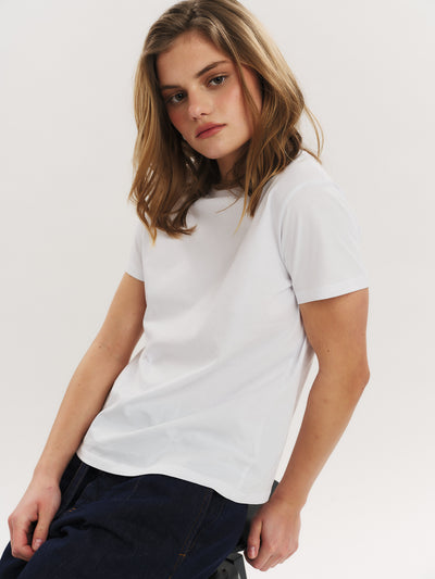 Elfreda embroidery tee - White