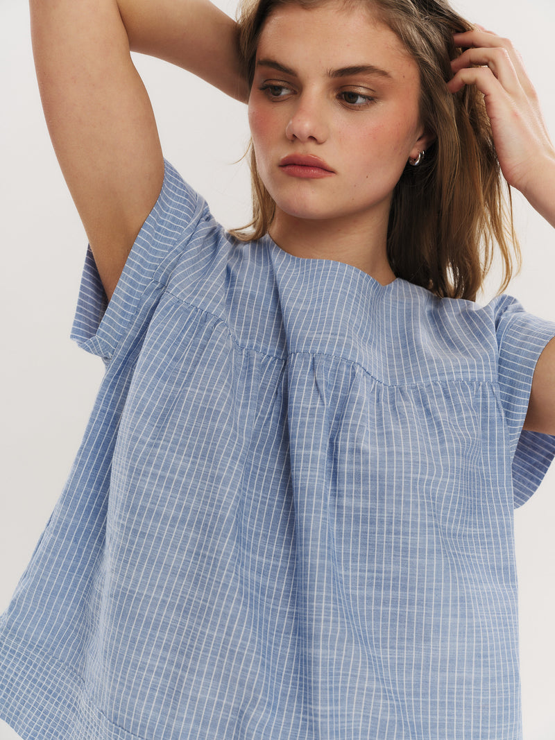 Mai SS Top - Riverside Stripe