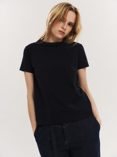 Elfreda embroidery tee - Navy