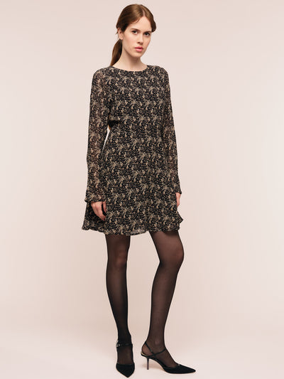 Estelle Mini Dress - Brown Wild Flower