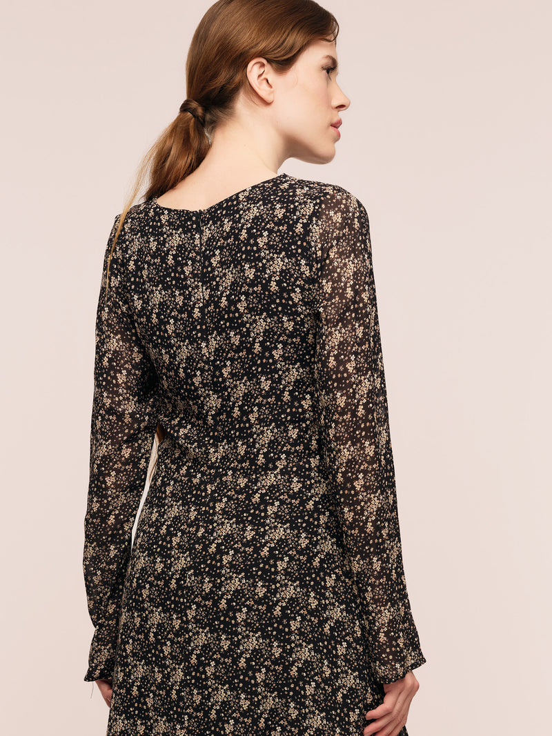 Estelle Mini Dress - Brown Wild Flower