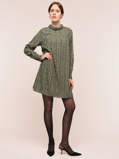 Julia Mock Neck Dress - Frosted Green