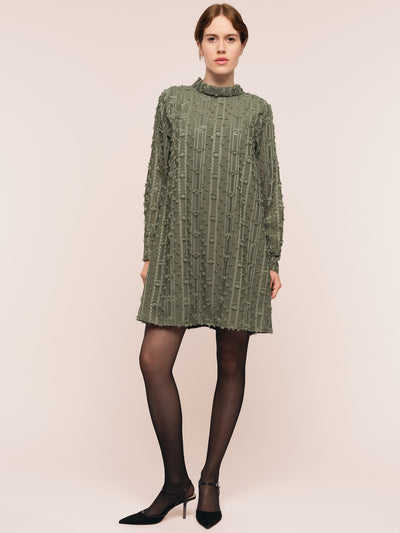 Julia Mock Neck Dress - Frosted Green