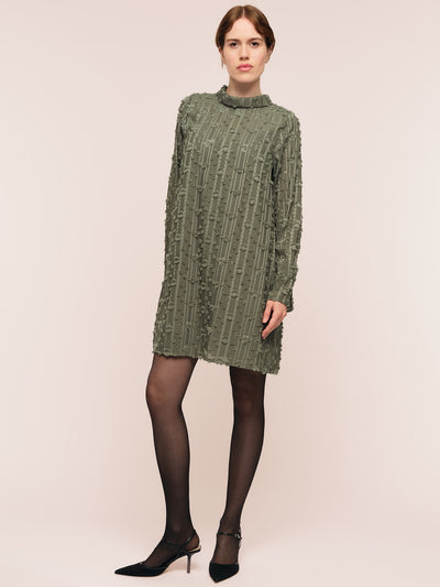 Julia Mock Neck Dress - Frosted Green