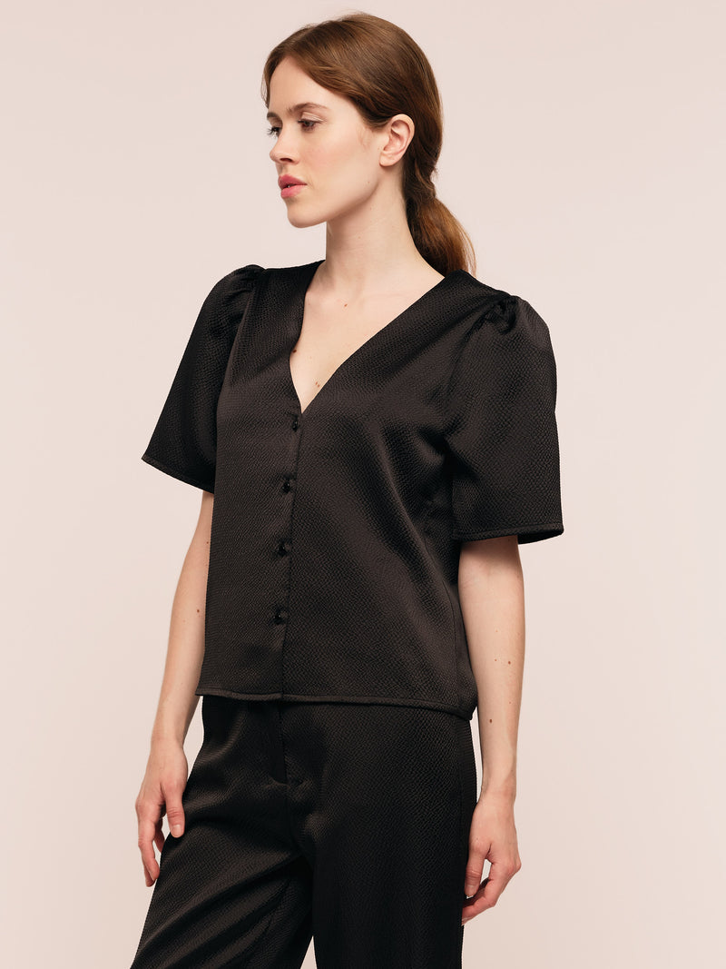 Vesta Blouse - Black