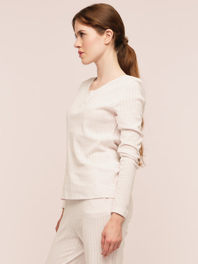 Sophie Button Sweater - Soft Pink