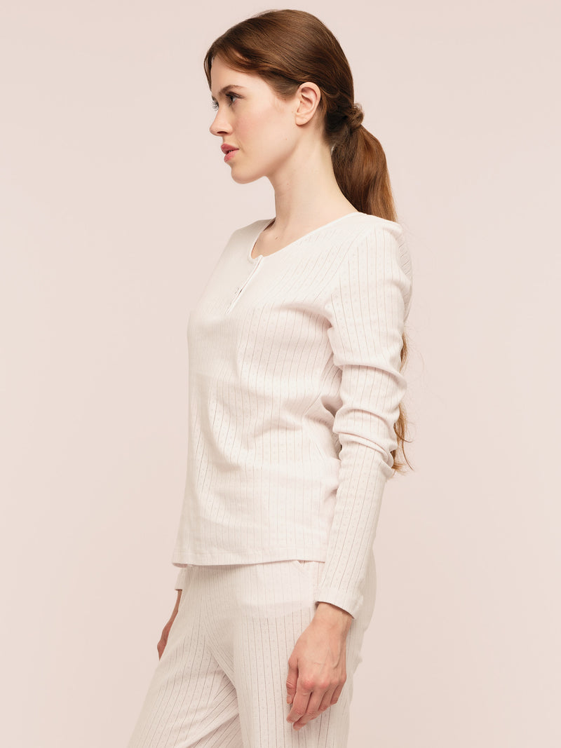 Sophie Button Sweater - Soft Pink