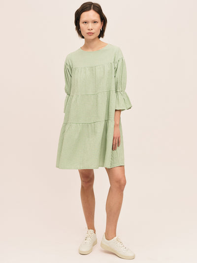 Indiana Dress - Green/ White