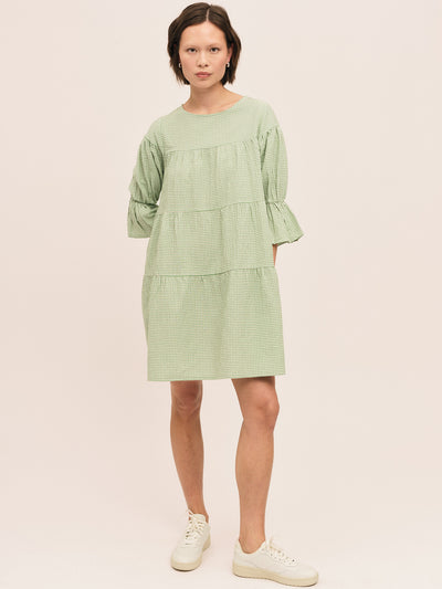 Indiana Dress - Green/ White