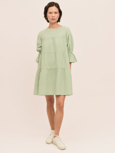 Indiana Dress - Green/ White