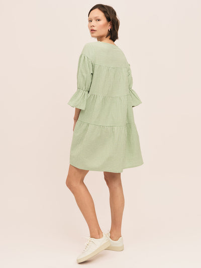 Indiana Dress - Green/ White