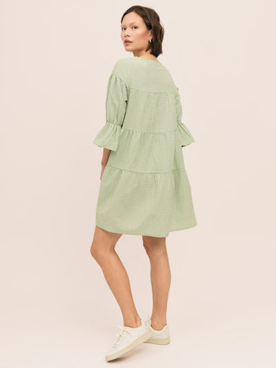 Indiana Dress - Green/ White