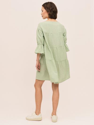 Indiana Dress - Green/ White