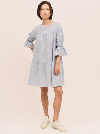 Mai Dress - Blue Stripe