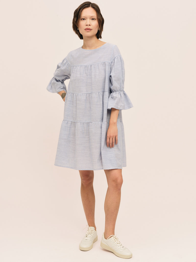 Mai Dress - Blue Stripe