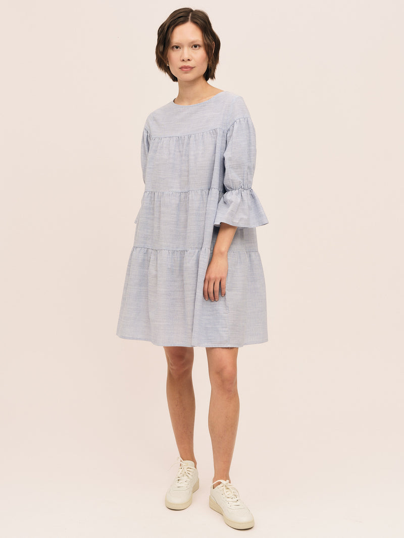 Mai Dress - Blue Stripe