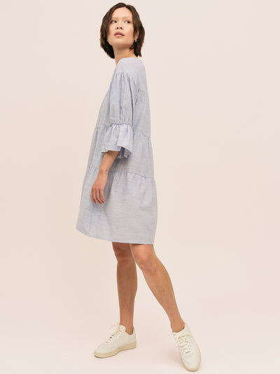 Mai Dress - Blue Stripe