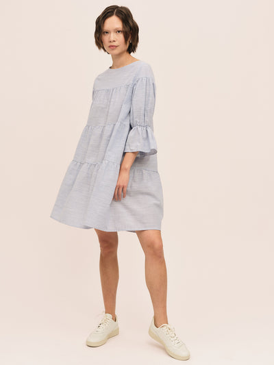 Mai Dress - Blue Stripe