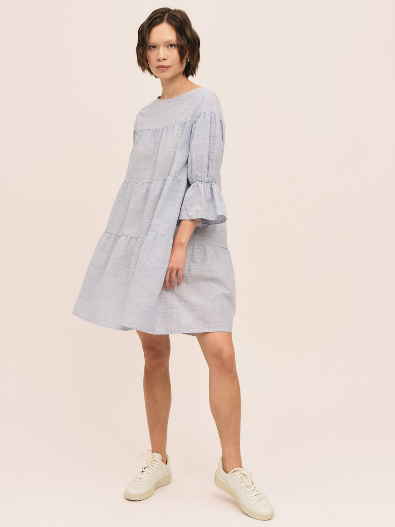 Mai Dress - Blue Stripe