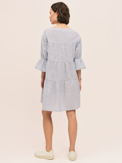 Mai Dress - Blue Stripe