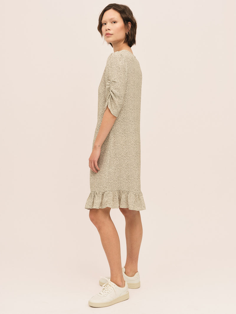 Ellen Dress - Petite Green Flower