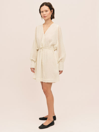 Mimosa Short Dress - Creme
