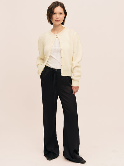 Florie Puff Cardigan - Creme