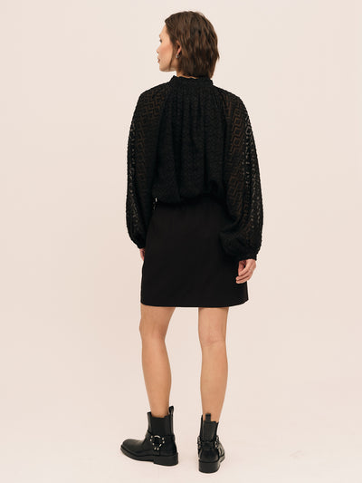 Mimosa Split Blouse - Black