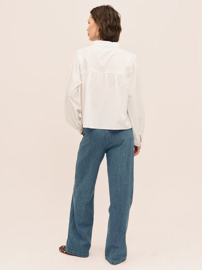 Peyton Button Blouse - Optical White