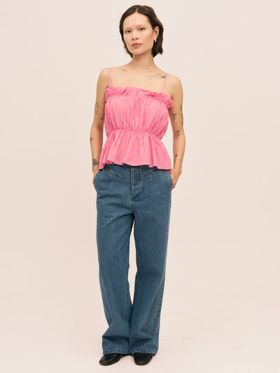 Silkey Tank - Azalea Pink