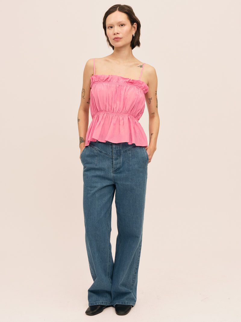 Silkey Tank - Azalea Pink