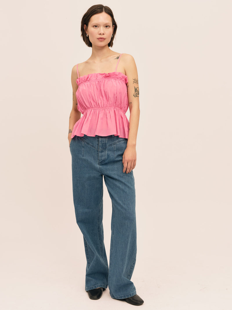 Silkey Tank - Azalea Pink