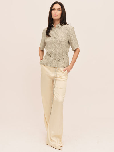 Ellen Shirt - Petite Green Flower