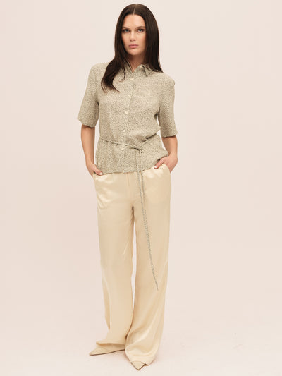 Ellen Shirt - Petite Green Flower