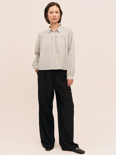 Mai Blouse - Anthracite Stripe