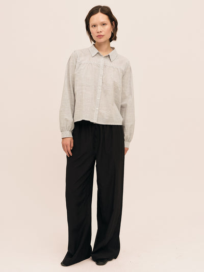Mai Blouse - Anthracite Stripe