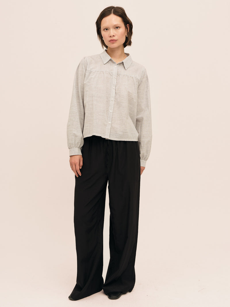Mai Blouse - Anthracite Stripe