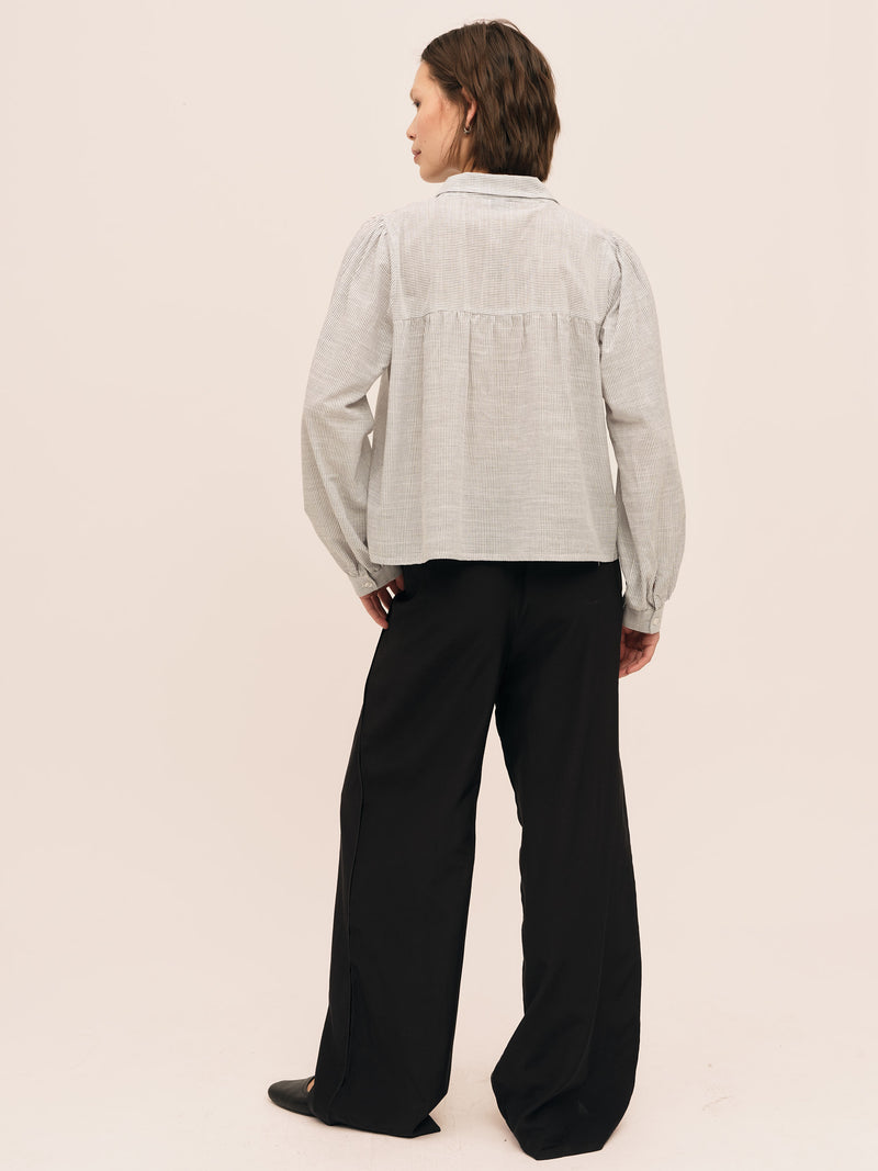 Mai Blouse - Anthracite Stripe