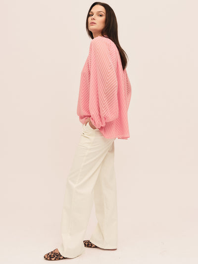 Mimosa Split Blouse - Azela Pink