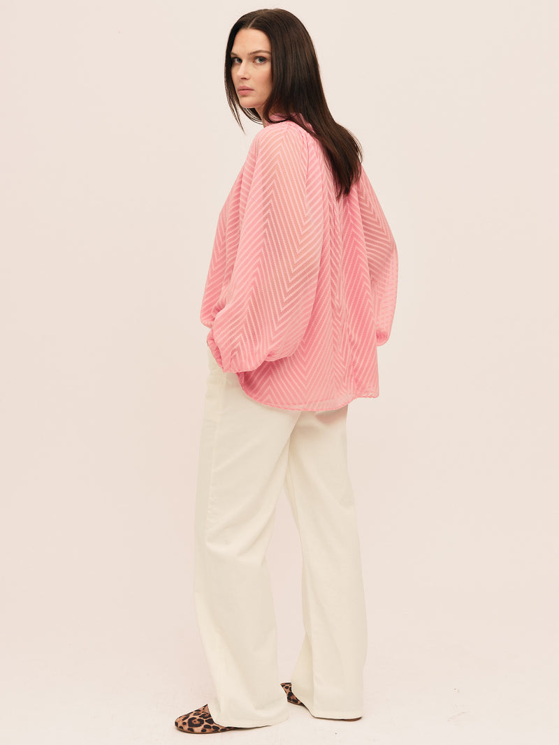 Mimosa Split Blouse - Azela Pink